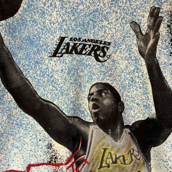 Vintage LA Lakers Magic Johnson Sweatshirt NBA Medium DEADSTOCK Graphic 90’s T’s - Picture 8 of 16